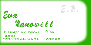 eva manowill business card